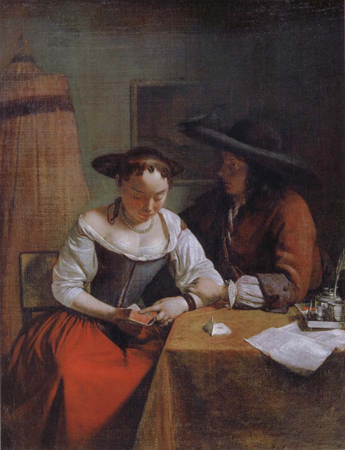 OCHTERVELT, Jacob The Declaration of Love to the Woman Reading